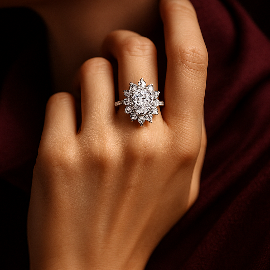 The Tele Ring moissanite engagement ring by Trésor Diamond