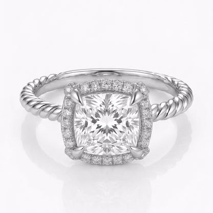 Tresor Diamond The Celine Ring featuring a sleek band with a sparkling diamond accent on a white background.