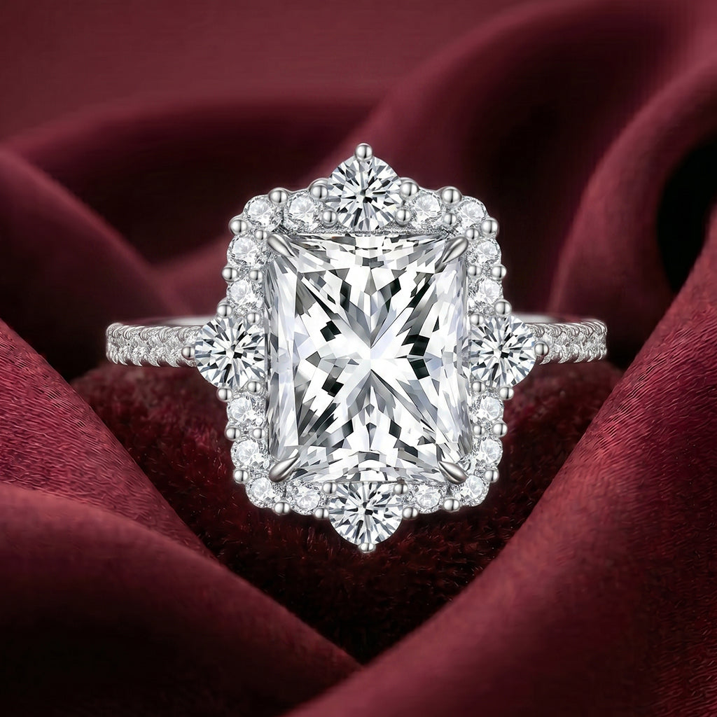 Elegant Tresor Diamond The Elvoria Ring featuring a stunning gemstone set in a sleek silver band.