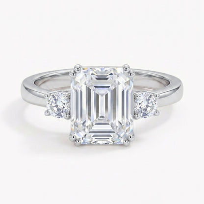Close-up of Tresor Diamond's The Juliette Ring featuring a sleek band with a sparkling central diamond.