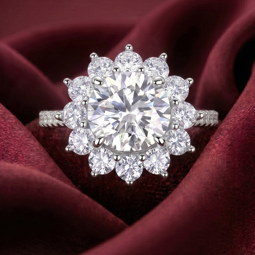 Close-up of Tresor Diamond The Tele Ring featuring a sleek silver band with a modern, minimalist design.