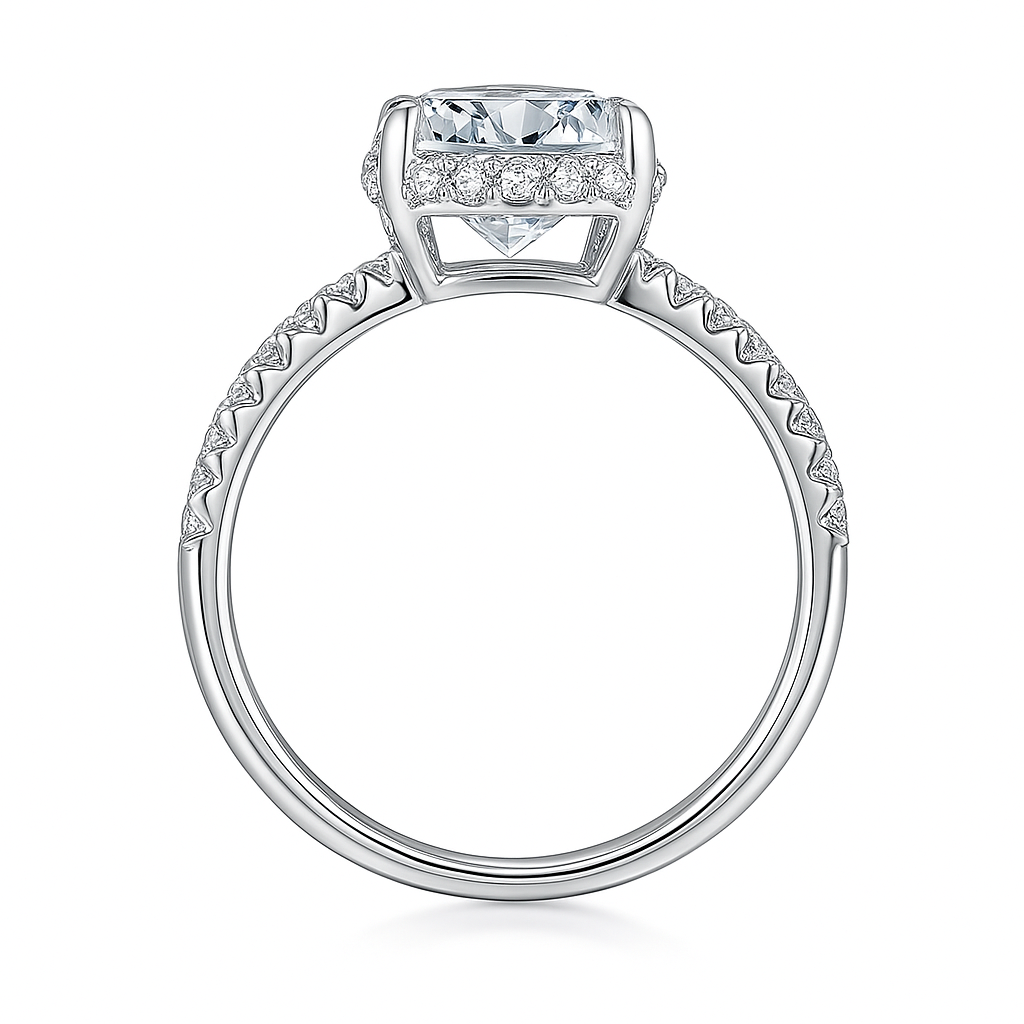 The Vionara Ring moissanite engagement ring by Trésor Diamond
