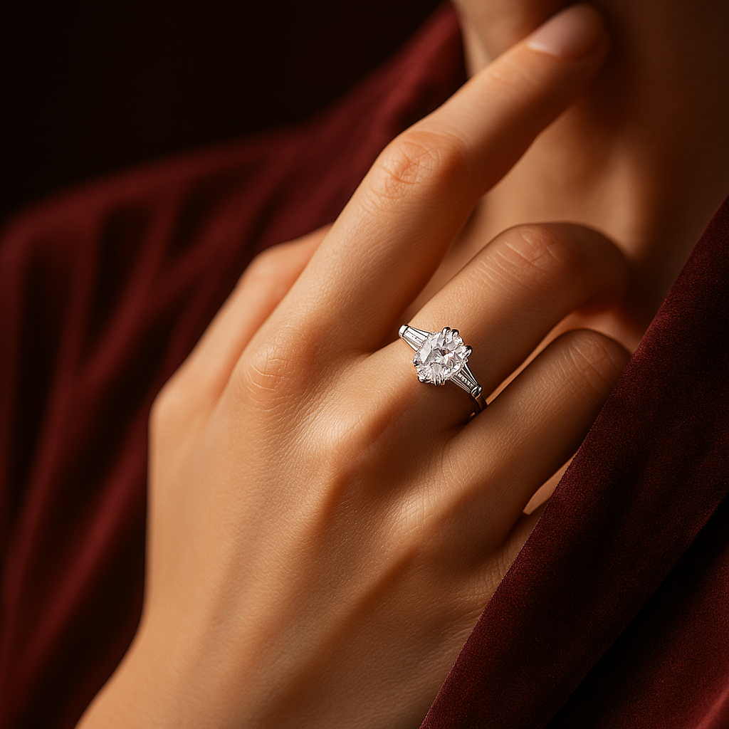 The Vivienne Ring moissanite engagement ring by Trésor Diamond