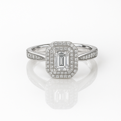 The Zara Ring moissanite engagement ring by Trésor Diamond