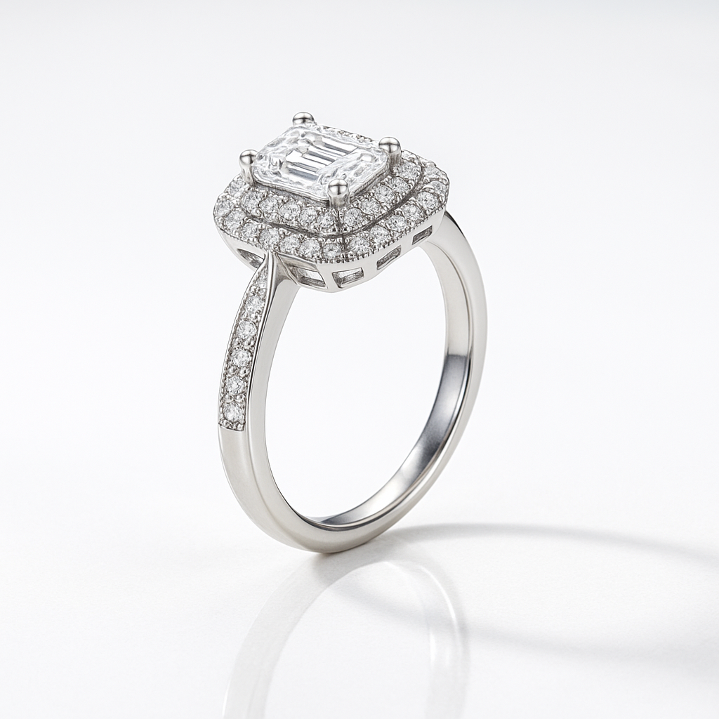 The Zara Ring moissanite engagement ring by Trésor Diamond