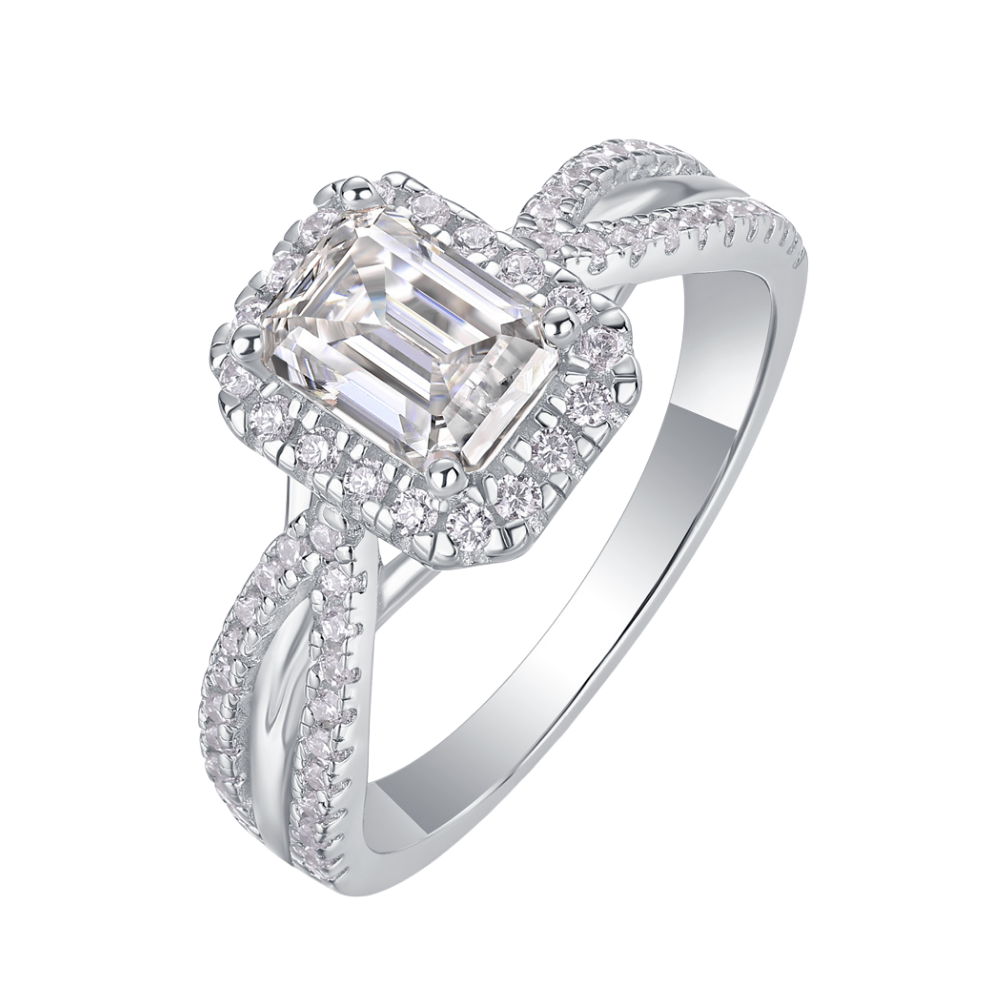The Adrienne Ring moissanite engagement ring by Trésor Diamond