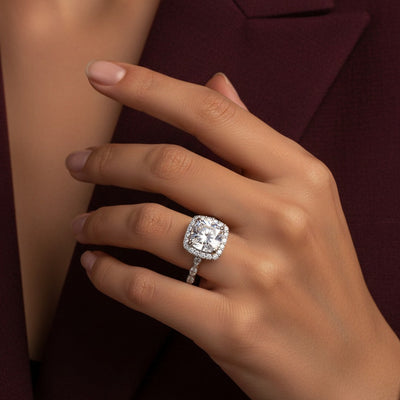 The Amara Ring moissanite engagement ring by Trésor Diamond