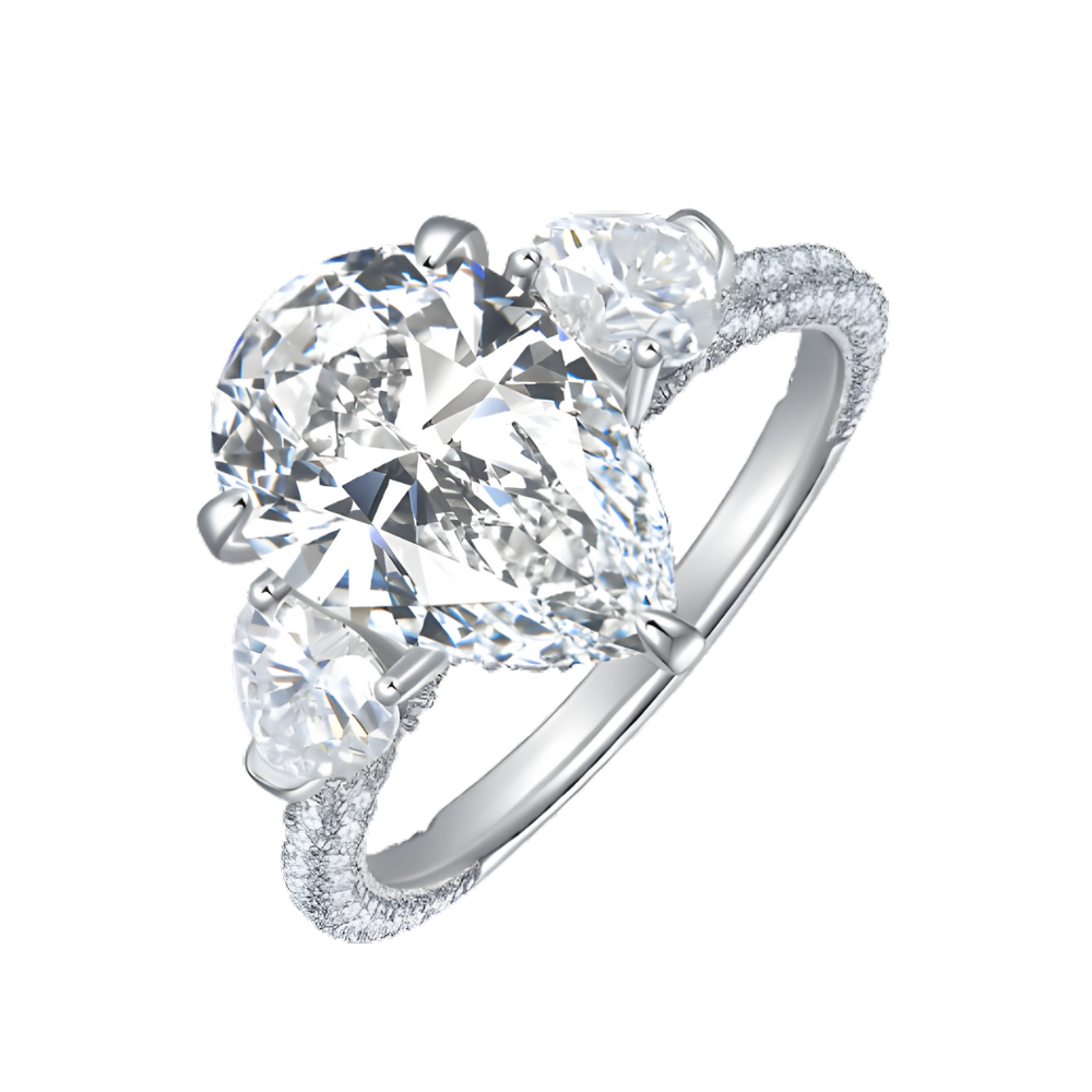 The Amélienne Ring moissanite engagement ring by Trésor Diamond