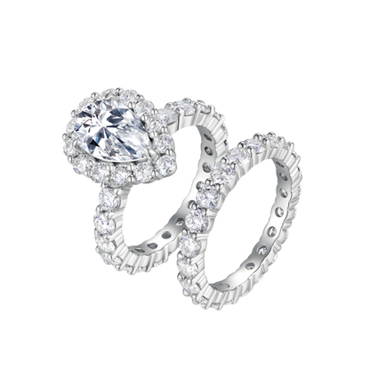 The Evelina Ring Set moissanite engagement ring by Trésor Diamond
