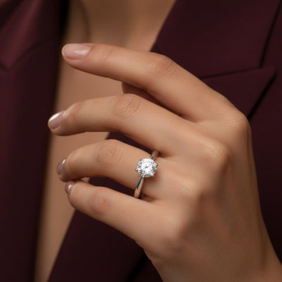 The Celina Ring moissanite engagement ring by Trésor Diamond