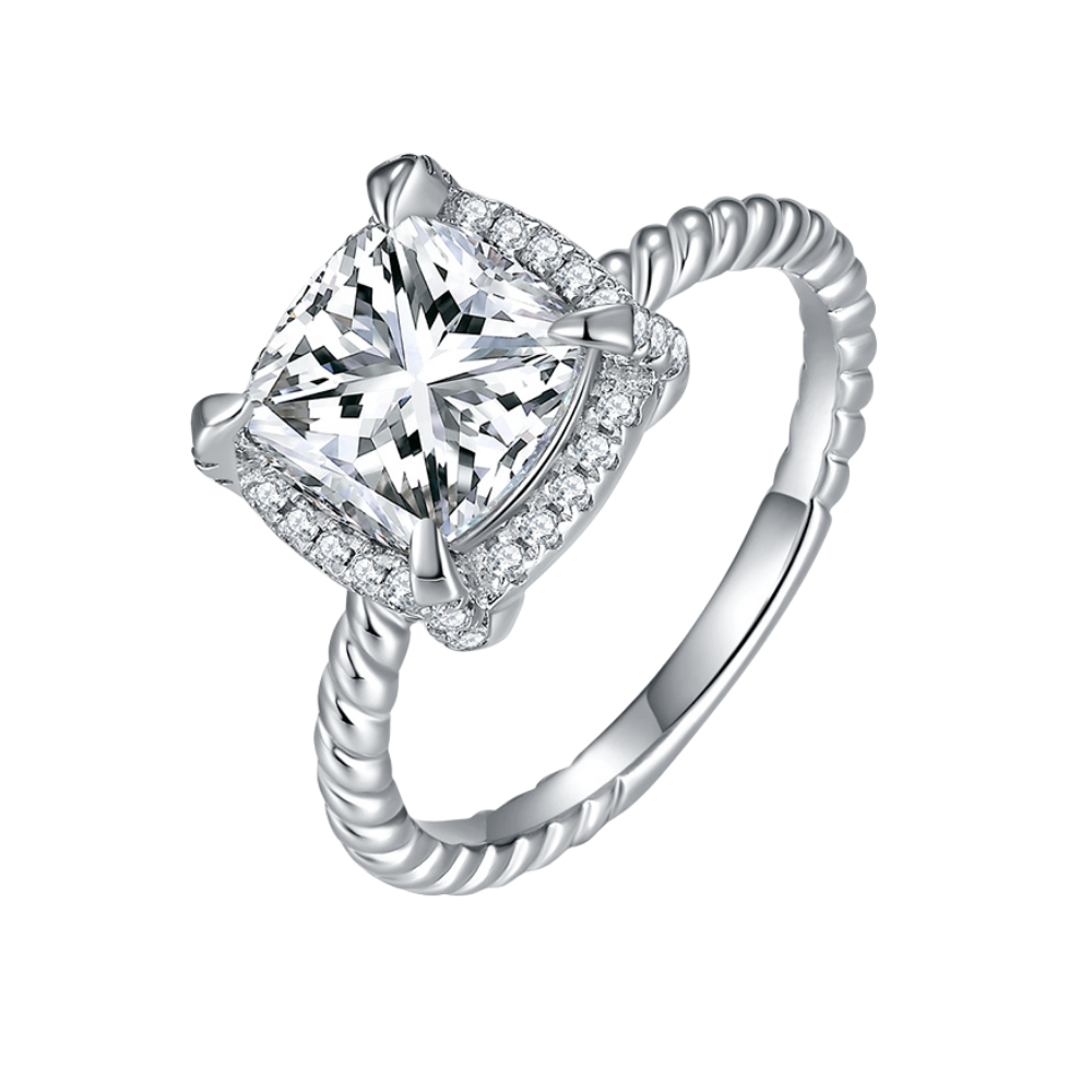 The Celine Ring moissanite engagement ring by Trésor Diamond