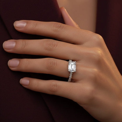 The Elenor Ring moissanite engagement ring by Trésor Diamond