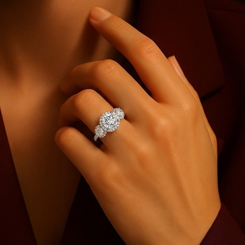 The Emma Ring moissanite engagement ring by Trésor Diamond