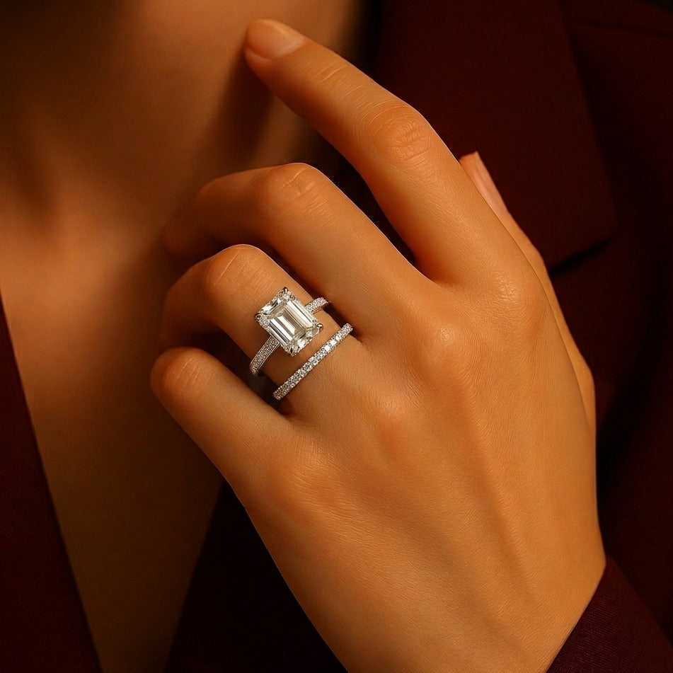 The Esmé Ring moissanite engagement ring by Trésor Diamond