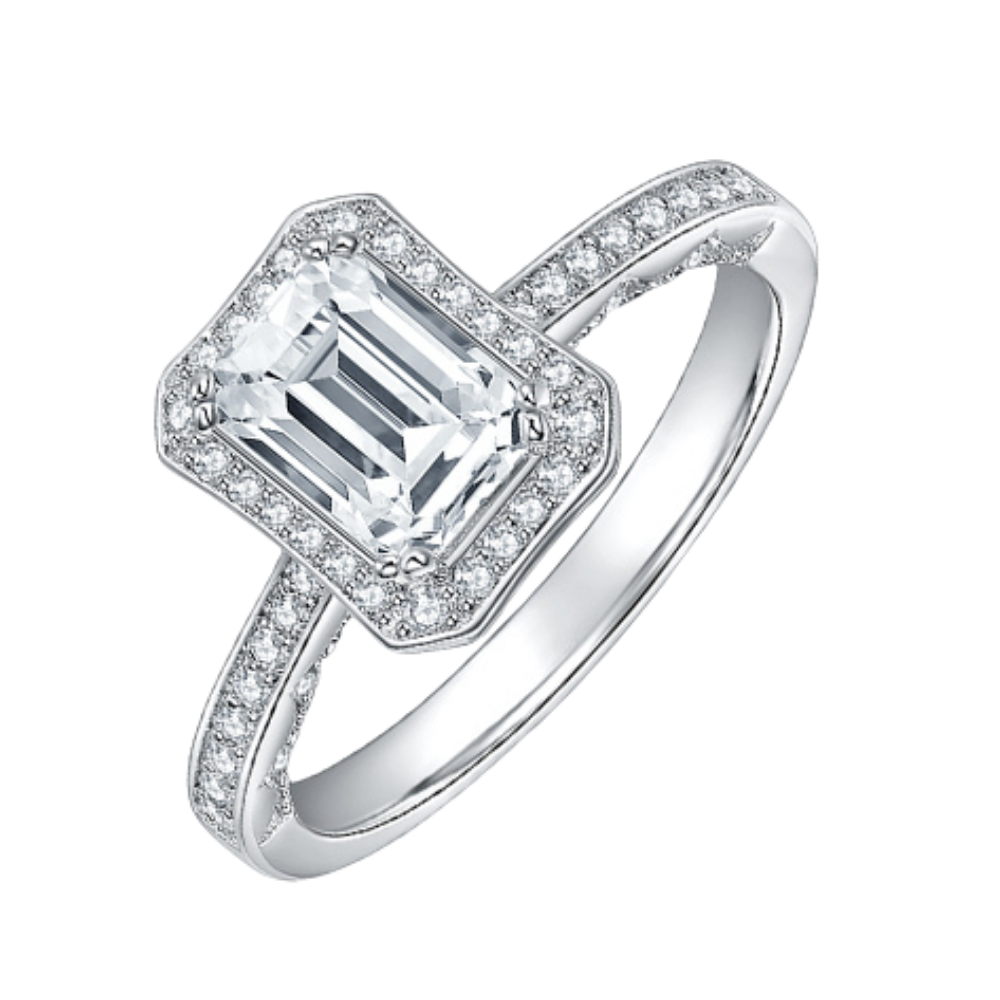 The Hannah Ring moissanite engagement ring by Trésor Diamond