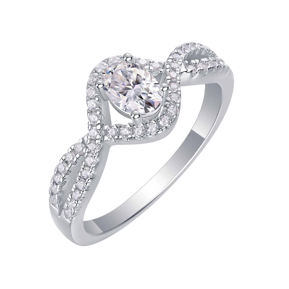 The Infinity Grace Ring moissanite engagement ring by Trésor Diamond