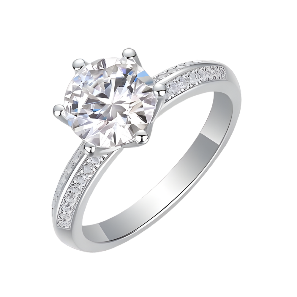 The Iris Ring moissanite engagement ring by Trésor Diamond