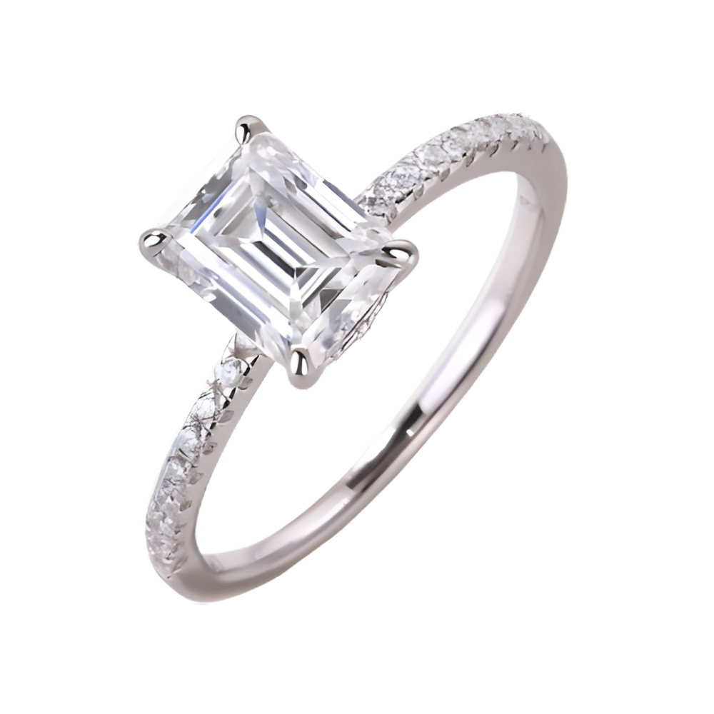 The Lenora Ring moissanite engagement ring by Trésor Diamond