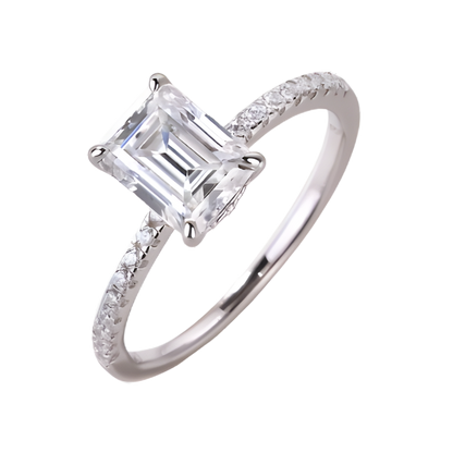 The Lenora Ring moissanite engagement ring by Trésor Diamond