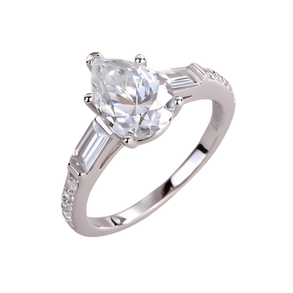 The Mireya Ring moissanite engagement ring by Trésor Diamond