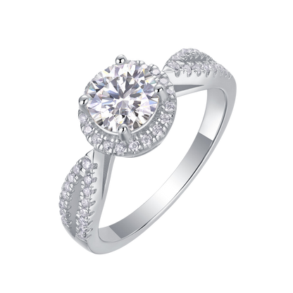 Elegant Tresor Diamond Radiance Ring with intricate design and sparkling gemstones on a polished band.