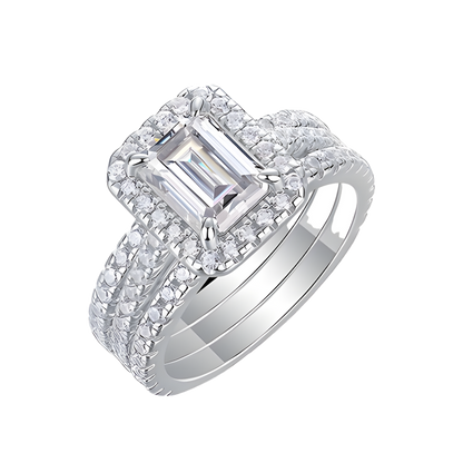 Regalia Baguette Set moissanite engagement ring by Trésor Diamond