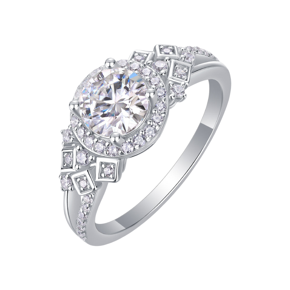 The Selene Ring moissanite engagement ring by Trésor Diamond