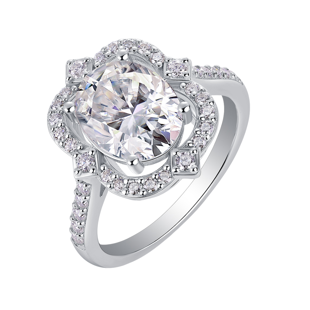 The Serenya Ring moissanite engagement ring by Trésor Diamond