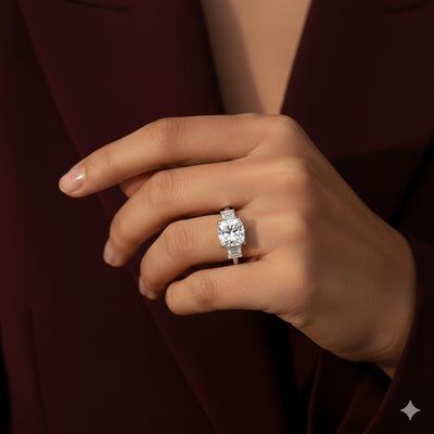 The Valencia Ring moissanite engagement ring by Trésor Diamond