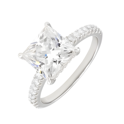 The Vionara Ring moissanite engagement ring by Trésor Diamond